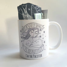 Breastfeeding is Beautiful Coffee Mug With I'm the Pacifier Text.