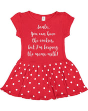 Santa keep the cookies Baby Doll Dress
