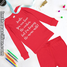 Santa, keep your cookies! Red Holiday Pajama Set