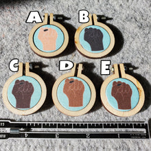BLM Fabric Pendants.