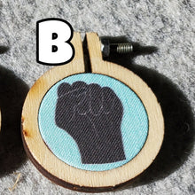 BLM Fabric Pendants.