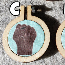 BLM Fabric Pendants.