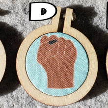 BLM Fabric Pendants.