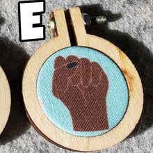 BLM Fabric Pendants.